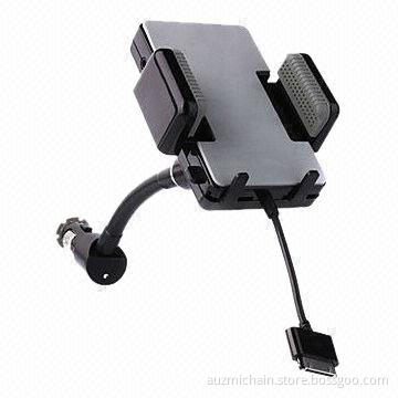 Car Charger Holder/FM Transmitter for iPhone and iPod with 20Hz to 16kHz Frequency